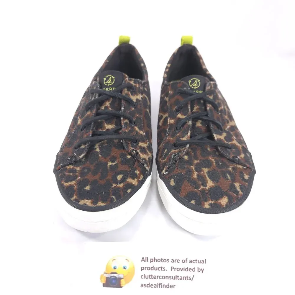 Sperry Crest Vibe Lace Up Casual Sneaker Shoe Womens Size 9 STS88919 Black